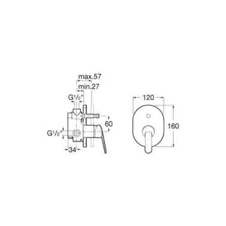 Смеситель для ванны Roca Victoria 5A0625C00