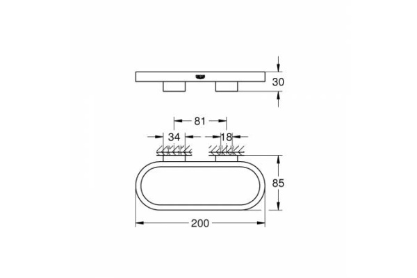 Держатель для полотенца GROHE Selection 41035 DC0 (41035DC0) суперсталь Держатель для полотенца GROHE Selection 41035 DC0 (41035DC0) суперсталь
