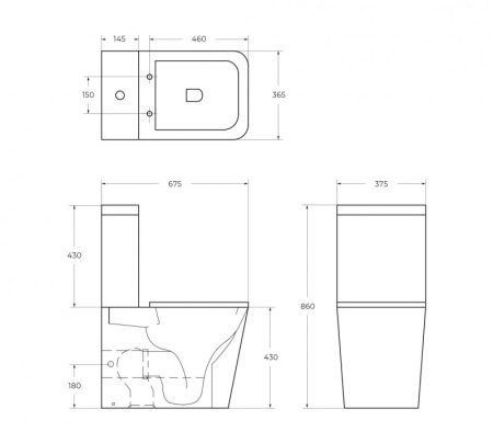 Унитаз напольный BelBagno Ardente-R BB02093CPR/SC без бачка, с сиденьем микролифт