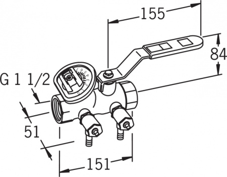 Магистральный регулирующий клапан DN40, G1½.Oras 410240