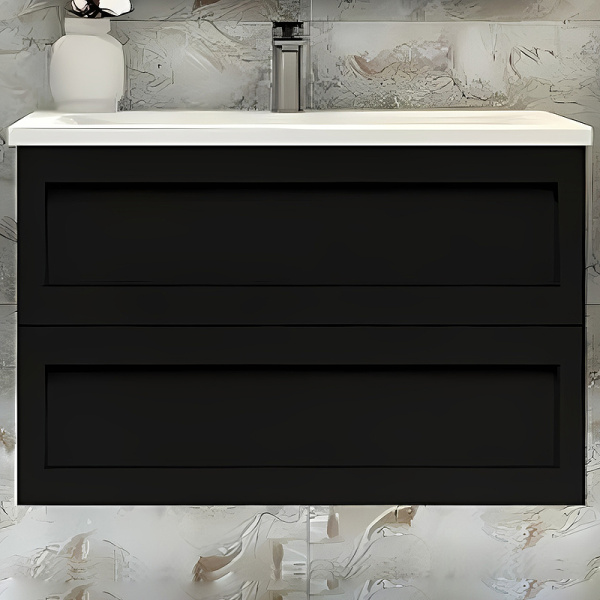 База под раковину напольная Art&max AM-Platino-1000-2C-SO-NM-Cer Черный