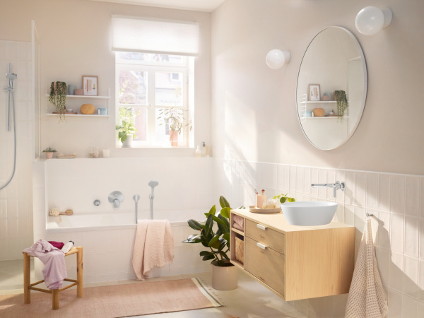 Смеситель для ванны встраиваемый с защитной комбинацией EN1717 Hansgrohe Rebris S 72467000 хром