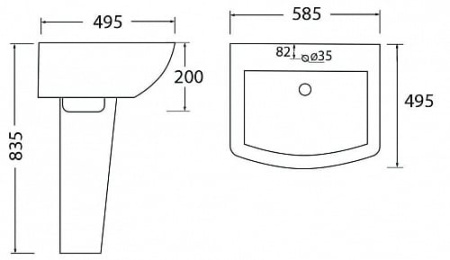 Раковина BelBagno Cento BB3330