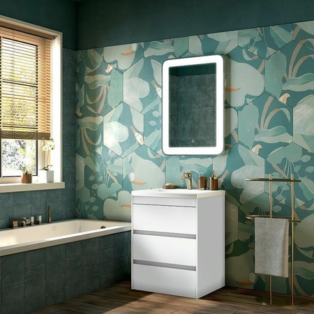 База под раковину Art&max FAMILY-580-3C-PIA-BL Bianco Lucido