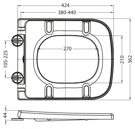Крышка-сиденье BelBagno Ardente-R BB2032SC