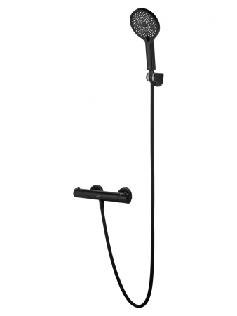 Смеситель для душа с термостатом WONZON & WOGHAND INN 3, черный матовый WW-B2065-A-MB