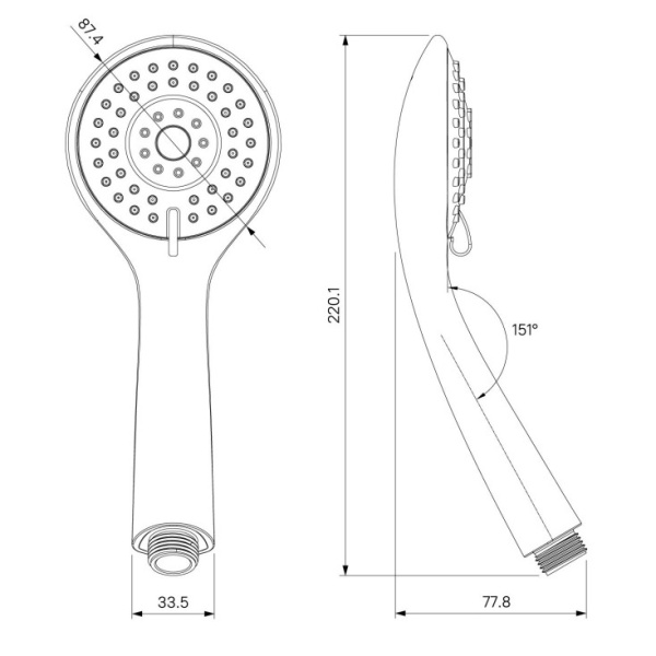 Смеситель с верхним душем Milardo Helic (HELSB1FM06)