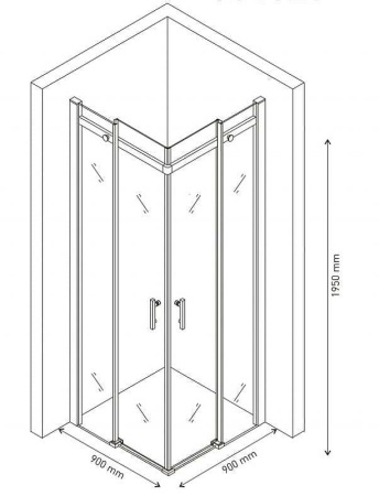 Душевой уголок Berges Wasserhaus Melita (90х90) 061028