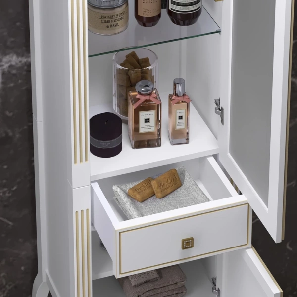 Пенал Opadiris Лаура, цвет белый с патиной, правый Z0000006524