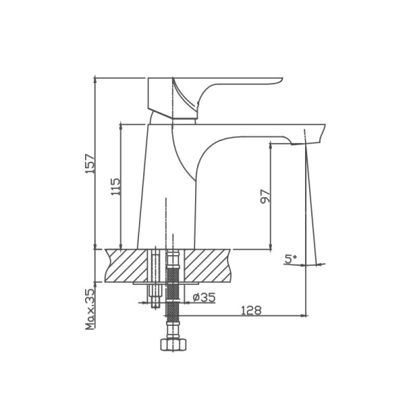 Смеситель для раковины Cron CN10172 Смеситель для раковины Cron CN10172
