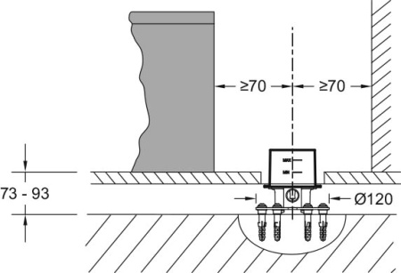 Скрытая часть для смесителя Jacob Delafon Avid 97904D-NF