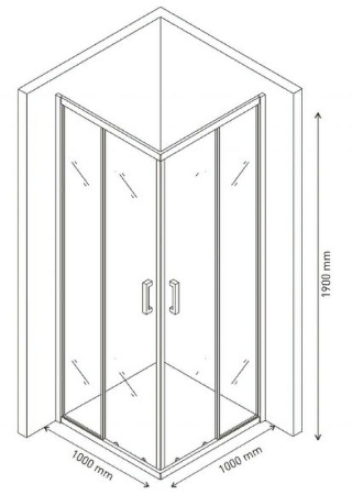 Душевой уголок Berges Wasserhaus Solo S (100х100) 061121