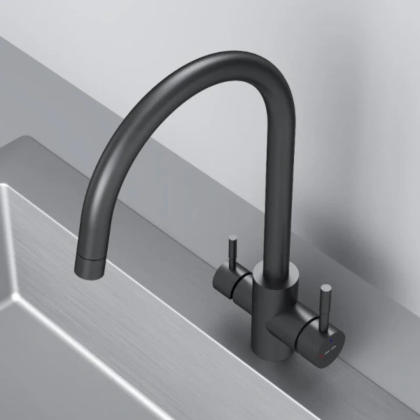 Смеситель для кухни с подключением к фильтру AM.PM X-Joy S F85B07722 черный матовый