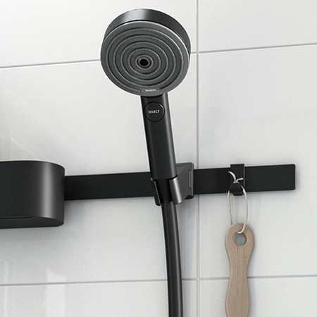 Держатель для ручного душа Hansgrohe WallStoris 27917670 черный матовый