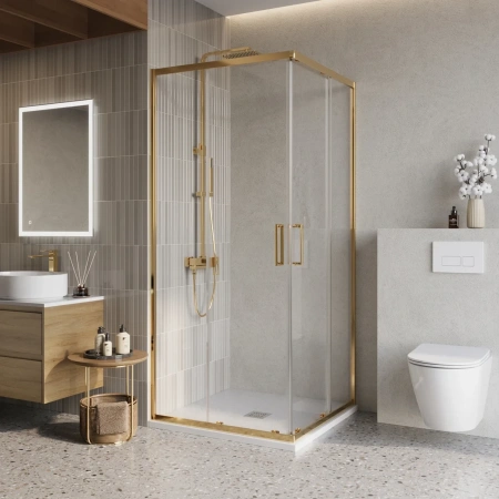 Душевой уголок BelBagno Luce LUCE-A-2-80-C-ORO