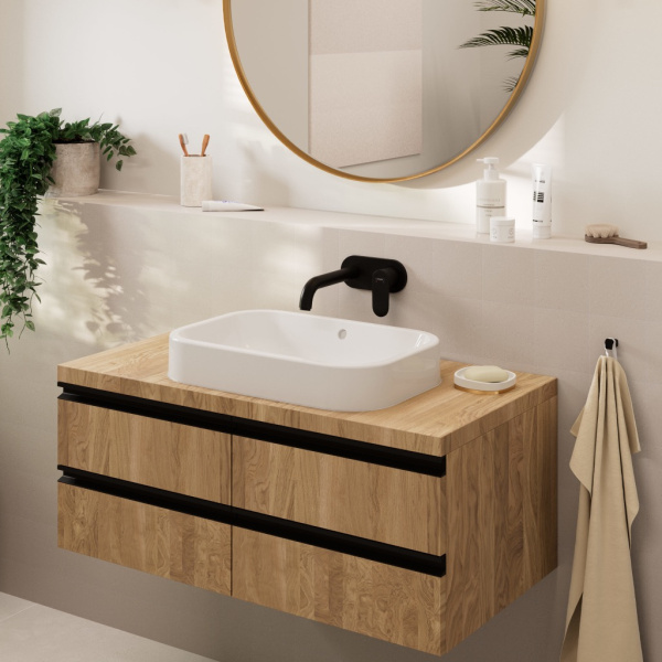 Смеситель для раковины Hansgrohe Vernis Blend 71576670 черный матовый