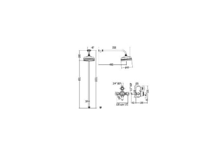 Верхний душ Devon&Devon MARK3182CR