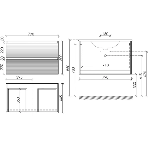 Тумба без раковины подвесная 90 см Sancos Folk FL90CP капучино матовый 