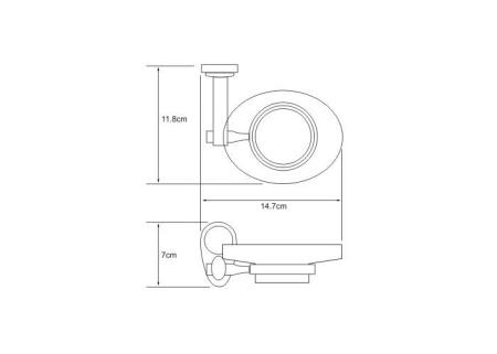 Мыльница стеклянная WasserKraft Main 9229