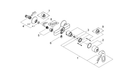 Смеситель для душа Grohe BauLoop 23340 000 (23340000) хром