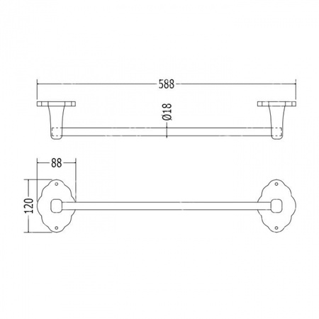 Полотенцедержатель керамика Devon&Devon Emily MIL506E/CR