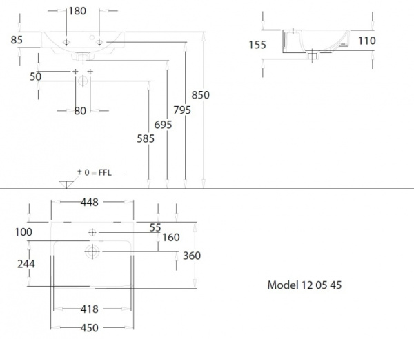 Раковина Keramag Smyle 120545000