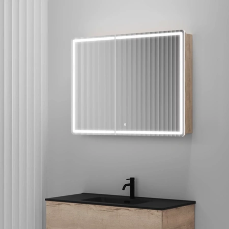 Зеркало-шкаф с подсветкой (99х74) Sancos Mirror MI100EG