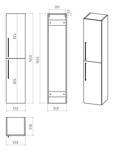 Пенал Brevita Rock 35  ROCK-05035-50-2П