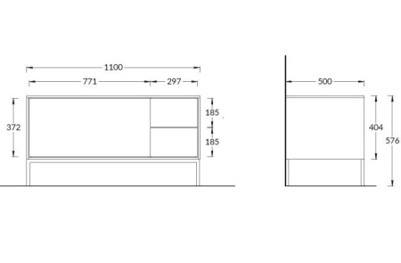 Тумба под раковину Kerama Marazzi Atollo 110 AT.110\WHT.M