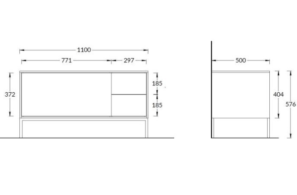 Тумба под раковину Kerama Marazzi Atollo 110 AT.110\WHT.M