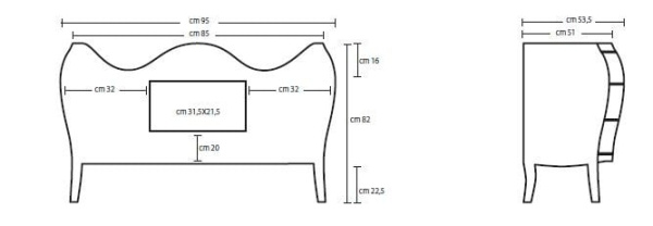 Тумба с мраморной столешницей Tiffany World Barocco 7231 decoro Schubert/br