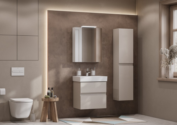 Зеркальный шкаф Roca Oleta 60 правый, капучино, A857646515