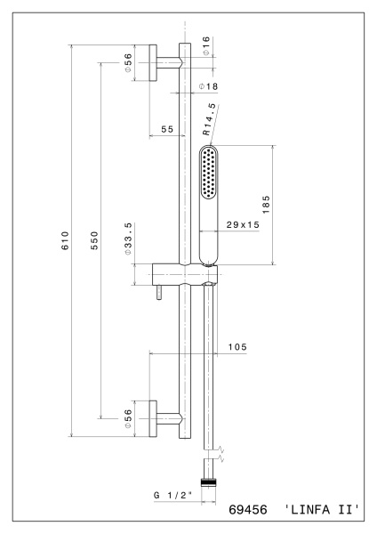 Душевой гарнитур Kerama Marazzi Ole 69456KM.M0.071 Душевой гарнитур Kerama Marazzi Ole 69456KM.M0.071