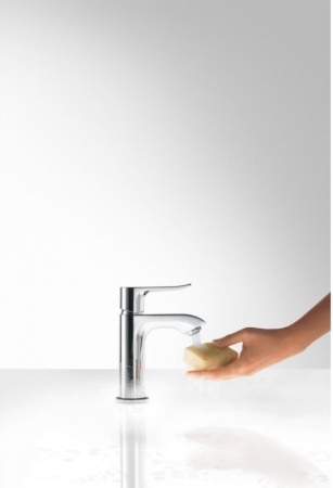 Смеситель для раковины без донного клапана Hansgrohe Metris 31186000 хром