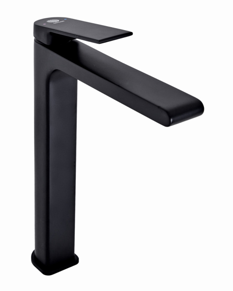 Смеситель для накладной раковины однорычажный высокий Orange Gauss M30-121b черный