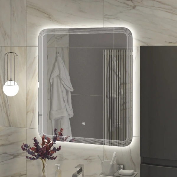 Зеркало (70х80) Cezares CZR-SPC-DUET-700-800-LED-TCH