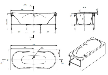 Акриловая ванна Roca Madeira (180х80) 248525000