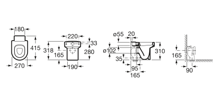 Унитаз напольный Roca Happening  347115000