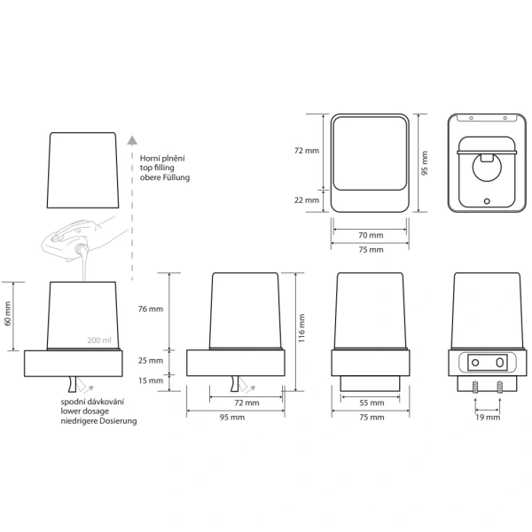 NERO: Дозатор жидкого мыла Bemeta NERO 139309310