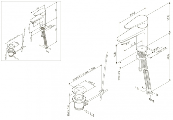 Смеситель для раковины AM.PM Inspire F5004000