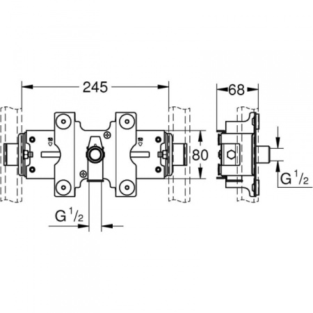Выход для шланга душа GROHE Rapid Pro 39035000