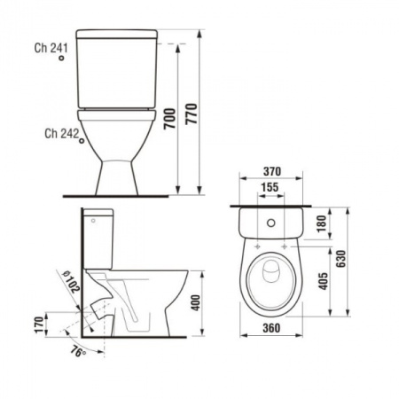 Унитаз-компакт Jika Lyra plus 8263840002429