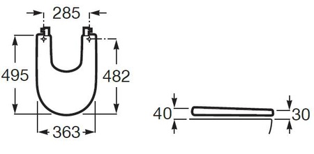 Крышка для биде Roca Meridian укороченная Soft Close 8062AC00B