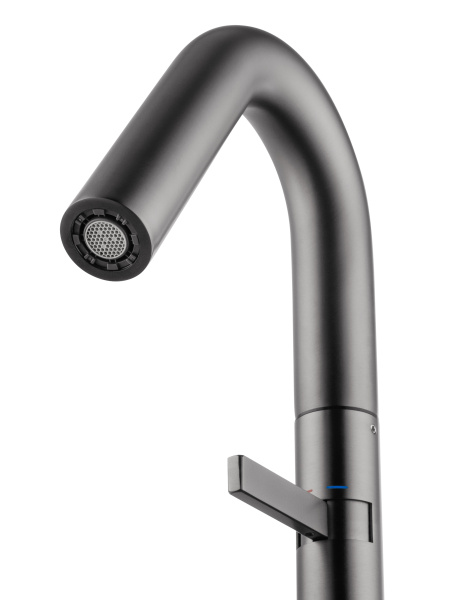 Смеситель для раковины высокий WONZON & WOGHAND, темный графит WW-6068-BGG