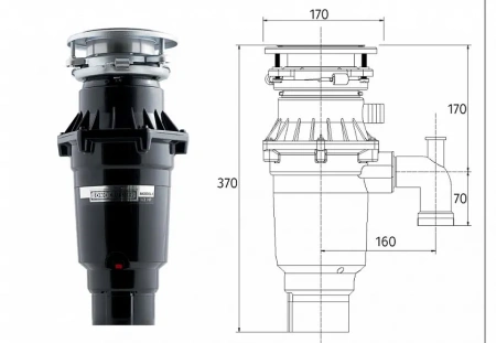 Измельчитель пищевых отходов BONECRUSHER (BC810-AS)
