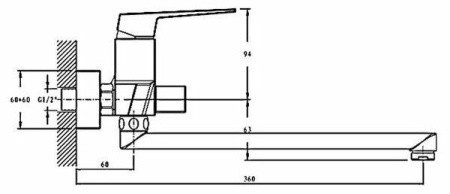 Смеситель для ванны Haiba HB22191