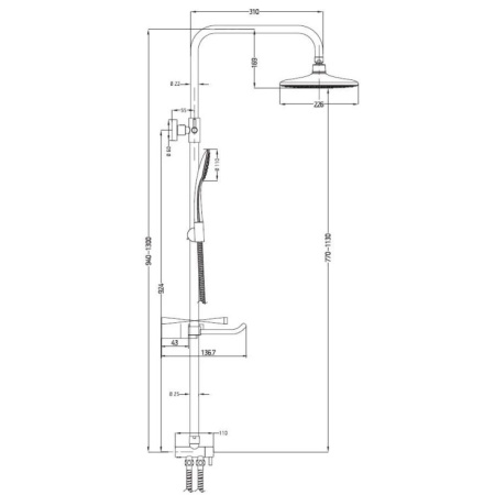 Душевая система Esko ST1300