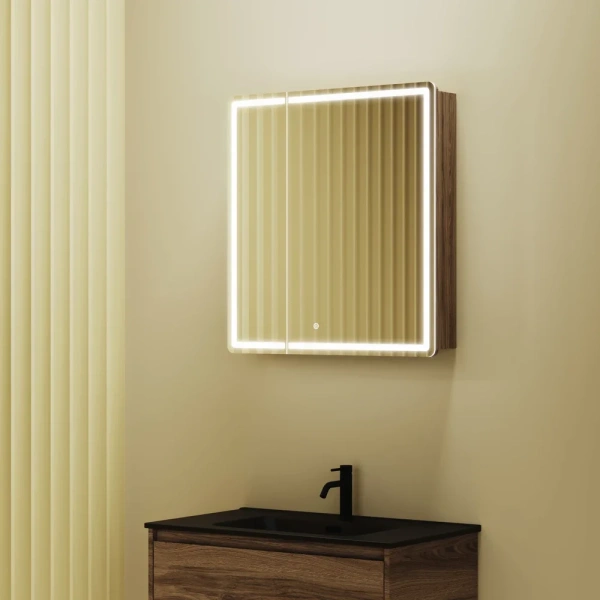 Зеркало-шкаф с подсветкой (69х74) Sancos Mirror MI70ECH