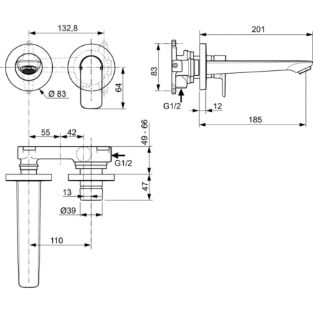 Смеситель для раковины Ideal Standard Connect Air A7029A5
