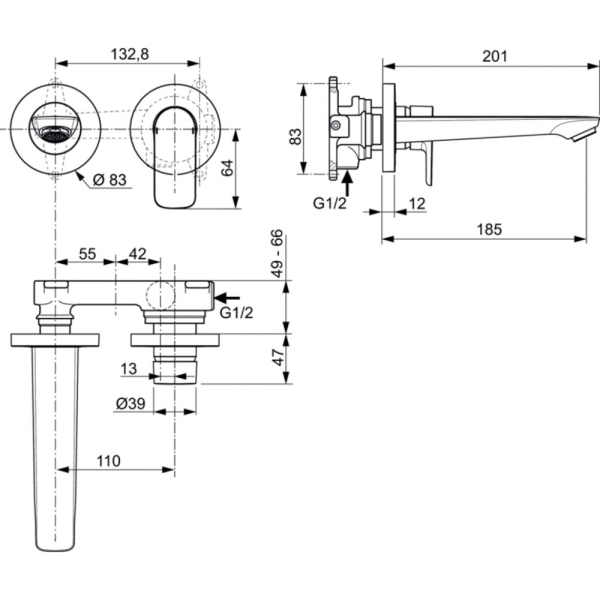 Смеситель для раковины Ideal Standard Connect Air A7029GN